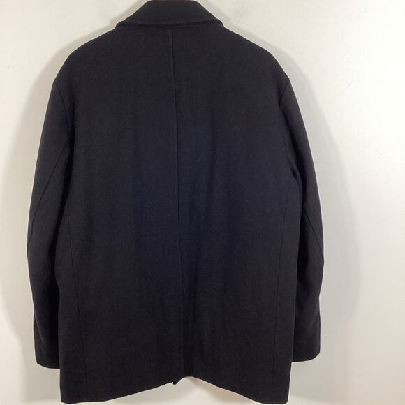 Calvin Klein Mens Jacket Coat Wool Blend Black Medium Minimalist Classic Fall - Picture 8 of 12